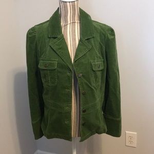 JKLA green corduroy jacket size large